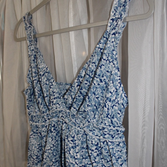 Women's unbranded Blue Boho Style Floral Sleeveless Cropped Top In Sz(L) - Picture 3 of 7